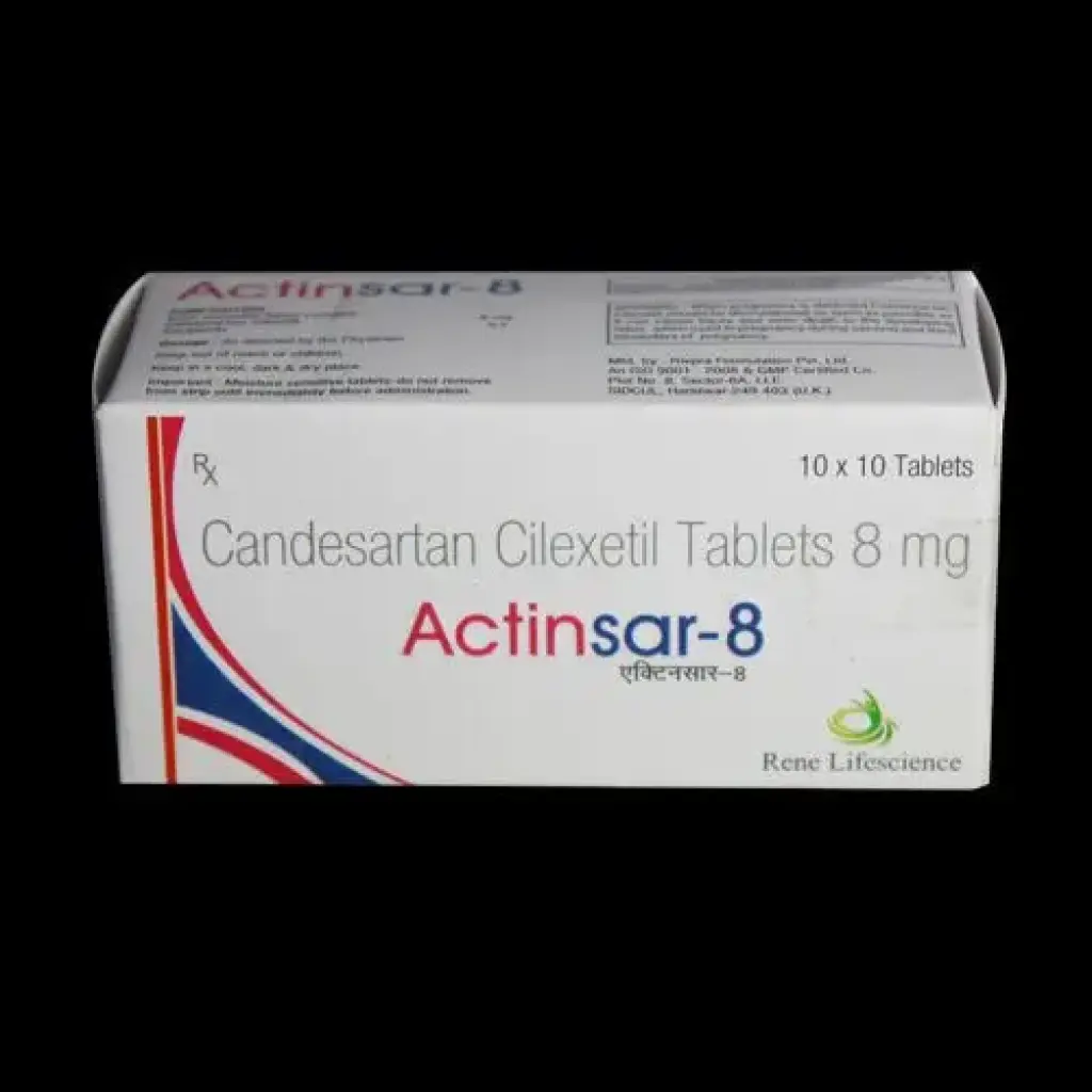 Actinsar 8 mg - Candesartan - Rene Pharmaceuticals Pvt. Ltd.