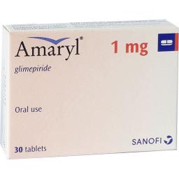Amaryl 1 mg  - Glimeperide - Sanofi Aventis