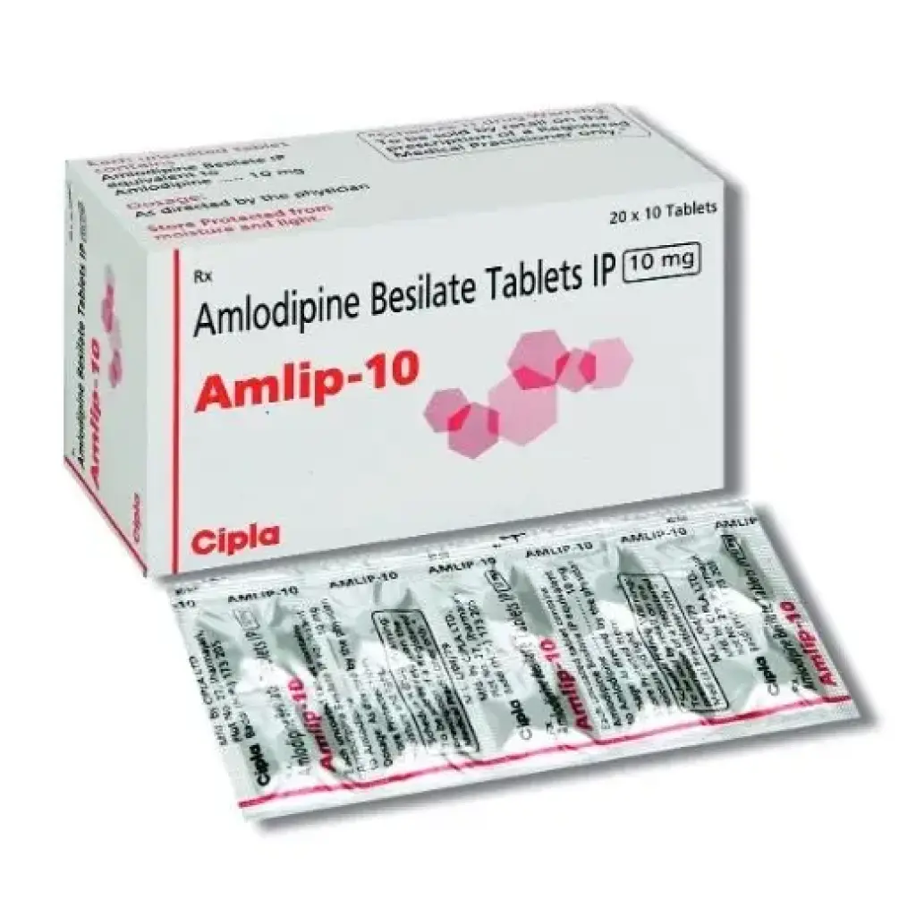 Amlip 10 mg - Amlodipine - Cipla, India