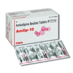Amlip 10 mg - Amlodipine - Cipla, India