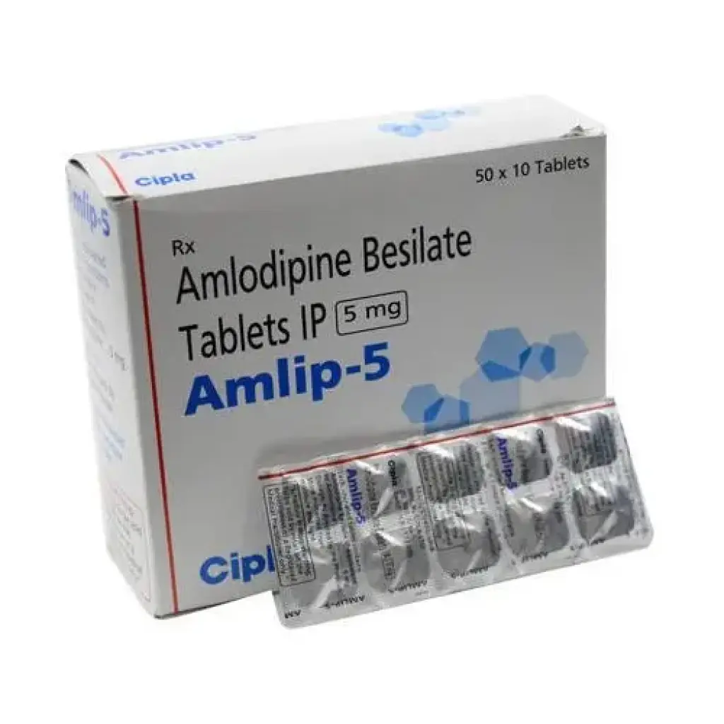 Amlip 5 mg - Amlodipine - Cipla, India