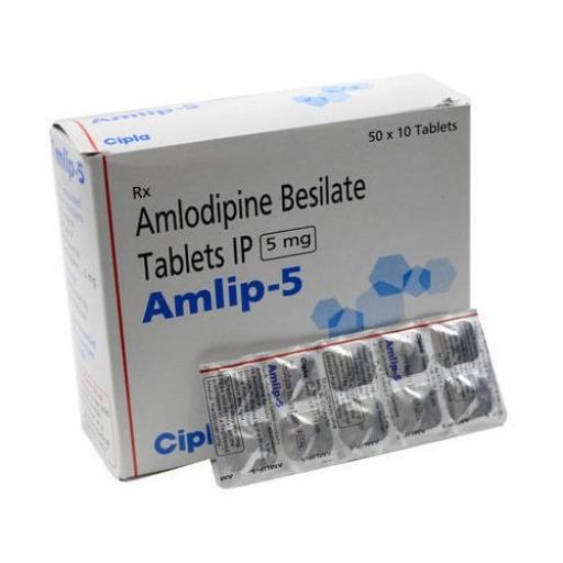 Amlip 5 mg - Amlodipine - Cipla, India