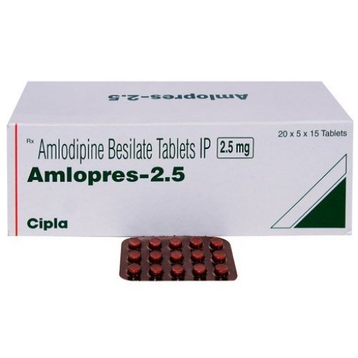 Amlopress 2.5 mg - Amlodipine - Cipla, India