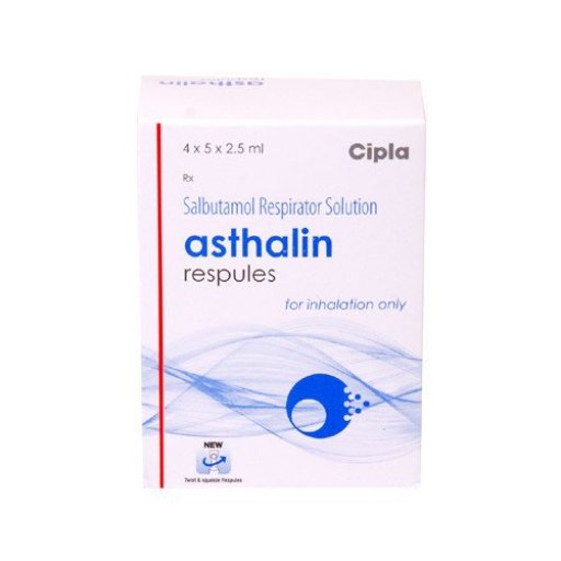 Asthalin Respule 2.5 mg - Salbutamol - Cipla, India