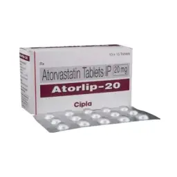 Atorlip 20 mg - Atorvastatin - Cipla, India