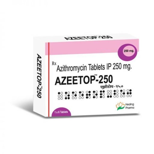 Azeetop 250 mg - Azithromycin - Healing Pharma