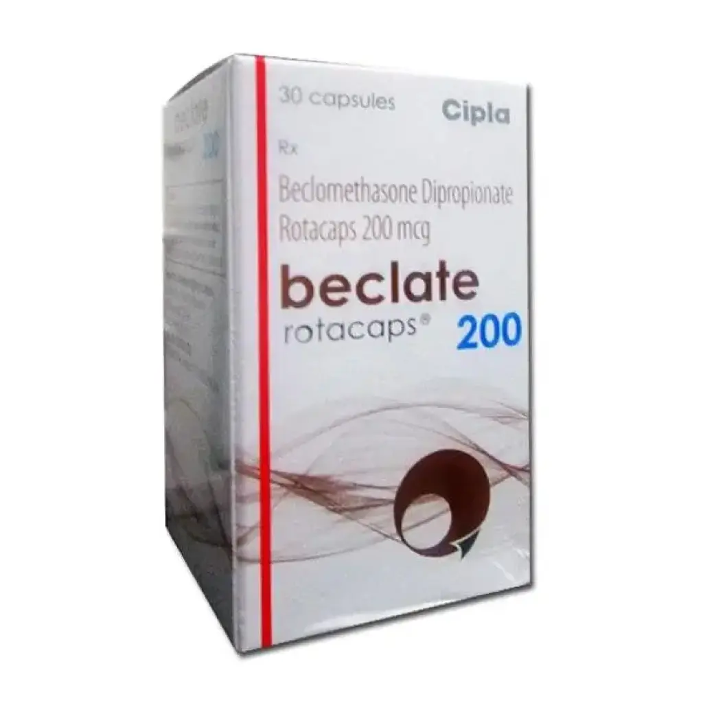 Beclate Rotacaps 200 mcg - Beclomethasone - Cipla, India