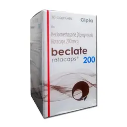 Beclate Rotacaps 200 mcg - Beclomethasone - Cipla, India