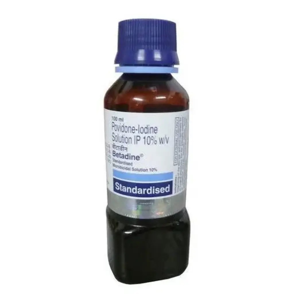 Betadine Solution 100 ml bottle 10 % - Povidone-Iodine - Win-Medicare