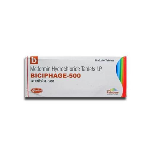 Biciphage SR 500 mg - Metformin - Skymap Pharmaceuticals Pvt. Ltd.