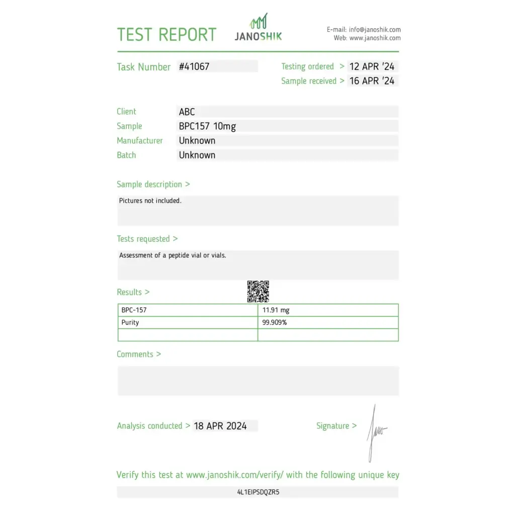 BPC157 10 mg - Body Protective Compound 157 - Stealth Labs