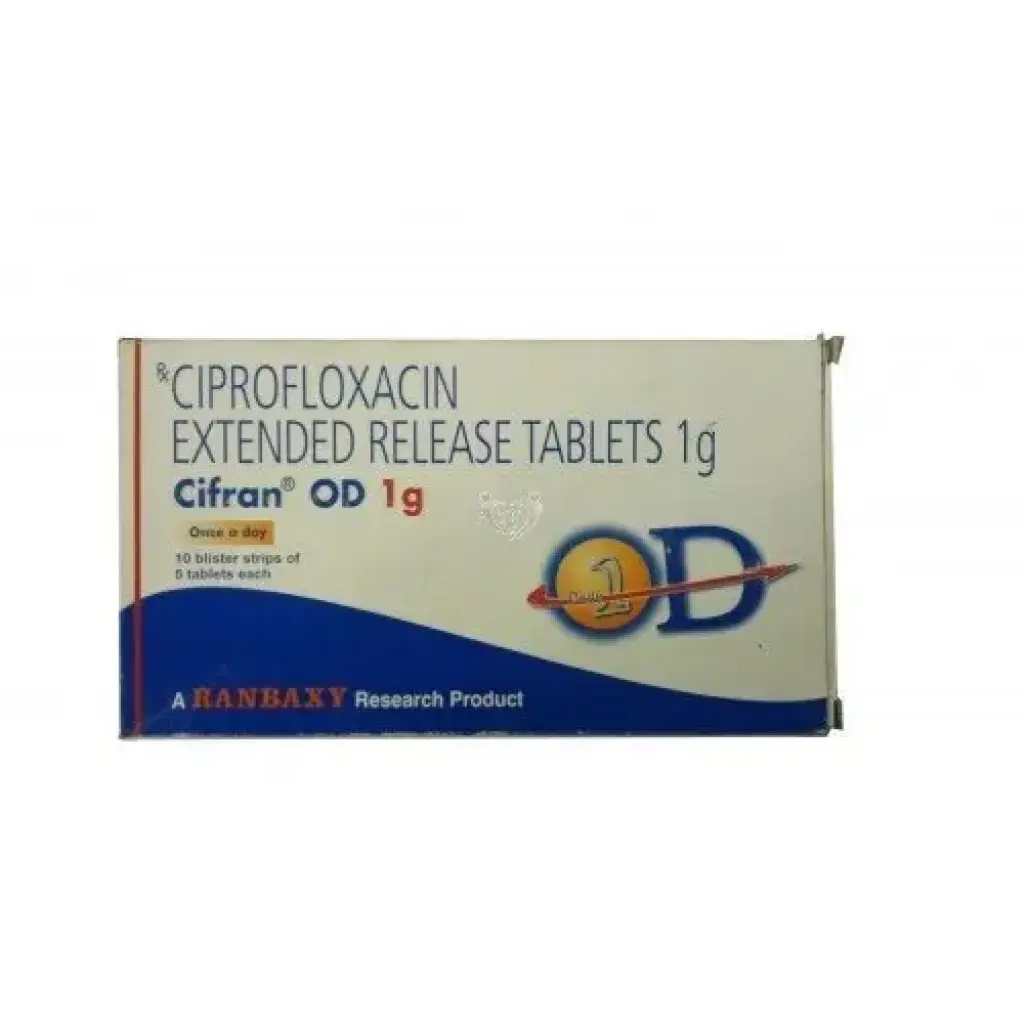 Cifran OD 1g - Ciprofloxacin - Ranbaxy, India