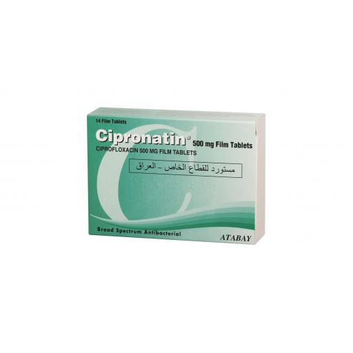 Cipronatin 500 mg - Ciprofloxacin - Atabay