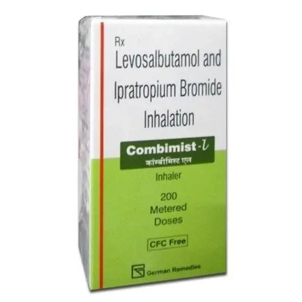 Combimist L Inhaler - Levosalbutamol 50mcg /Ipratropium 20mcg - Zydus Healthcare Combimist L Inhaler - Levosalbutamol 50mcg /Ipratropium 20mcg - Zydus Healthcare