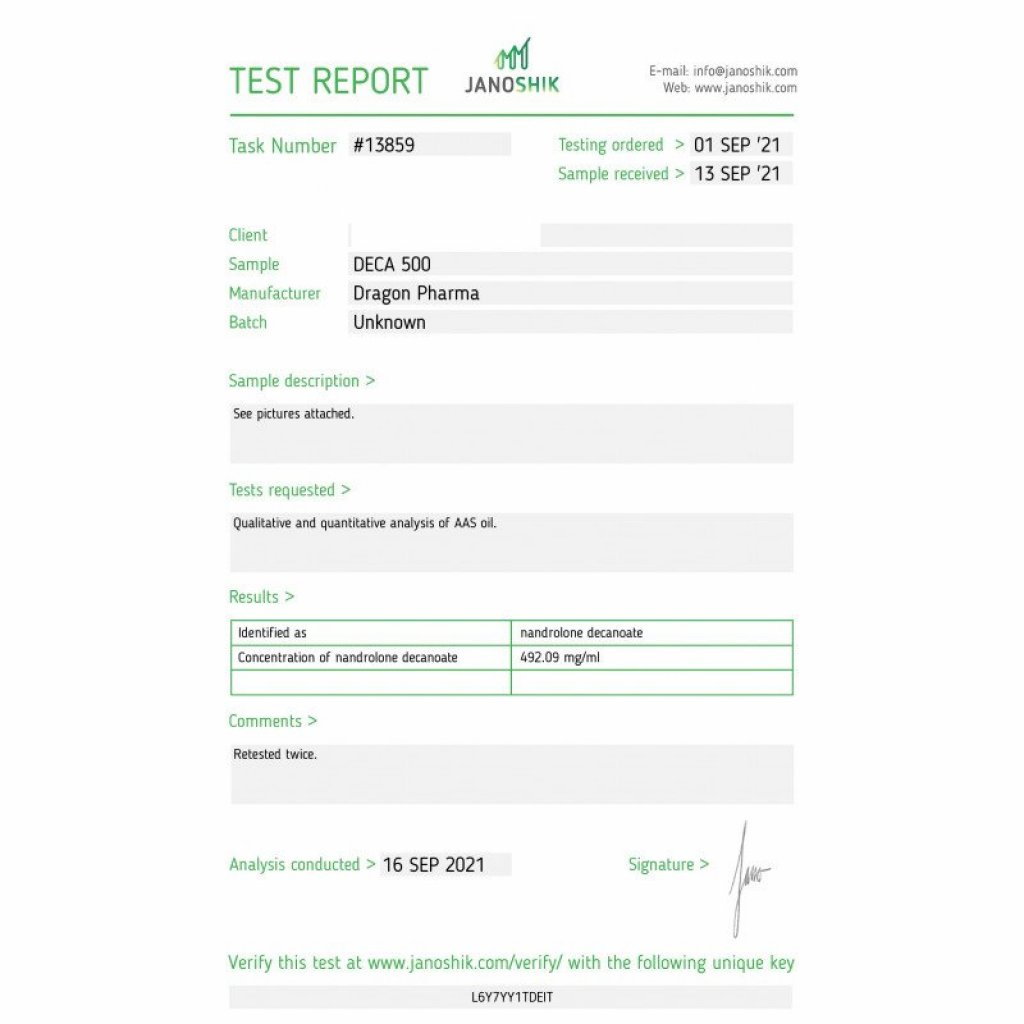 Deca 500 - Nandrolone Decanoate - Dragon Pharma, Europe Deca 500 - Nandrolone Decanoate - Dragon Pharma, Europe