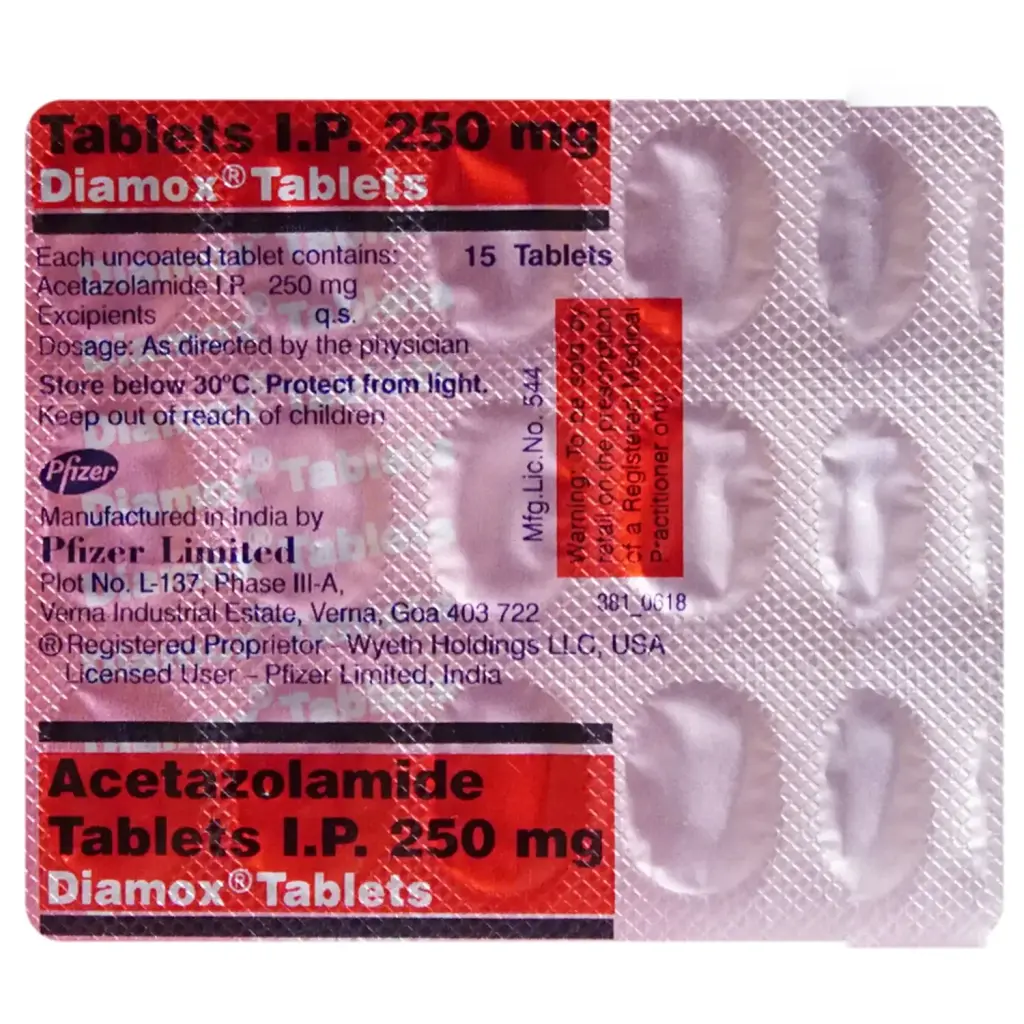 Diamox 250 mg - Acetazolamide - Pfizer