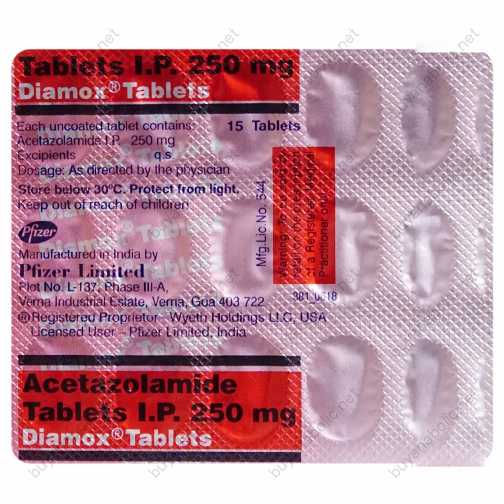 Diamox 250 mg - Acetazolamide - Pfizer Diamox 250 mg - Acetazolamide - Pfizer