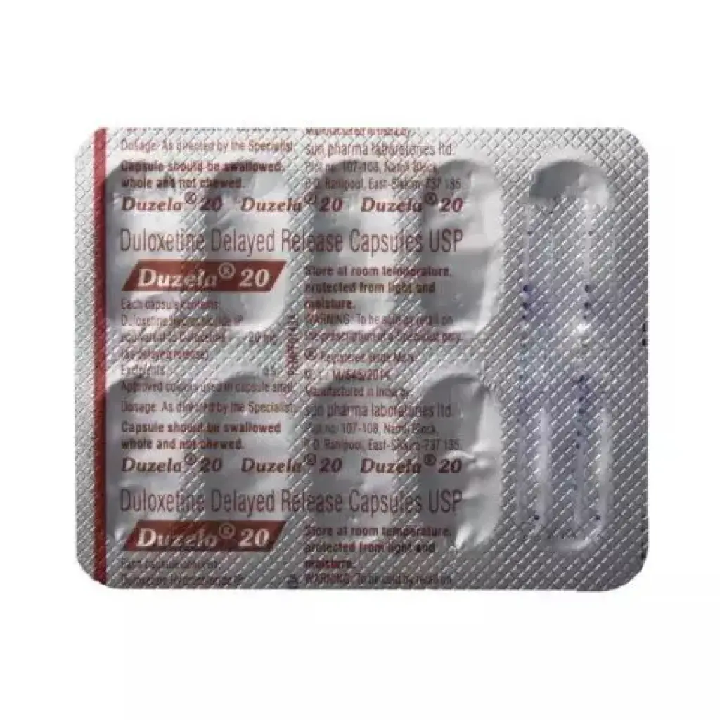 Duzela 20 mg - Duloxetine - Sun Pharma, India