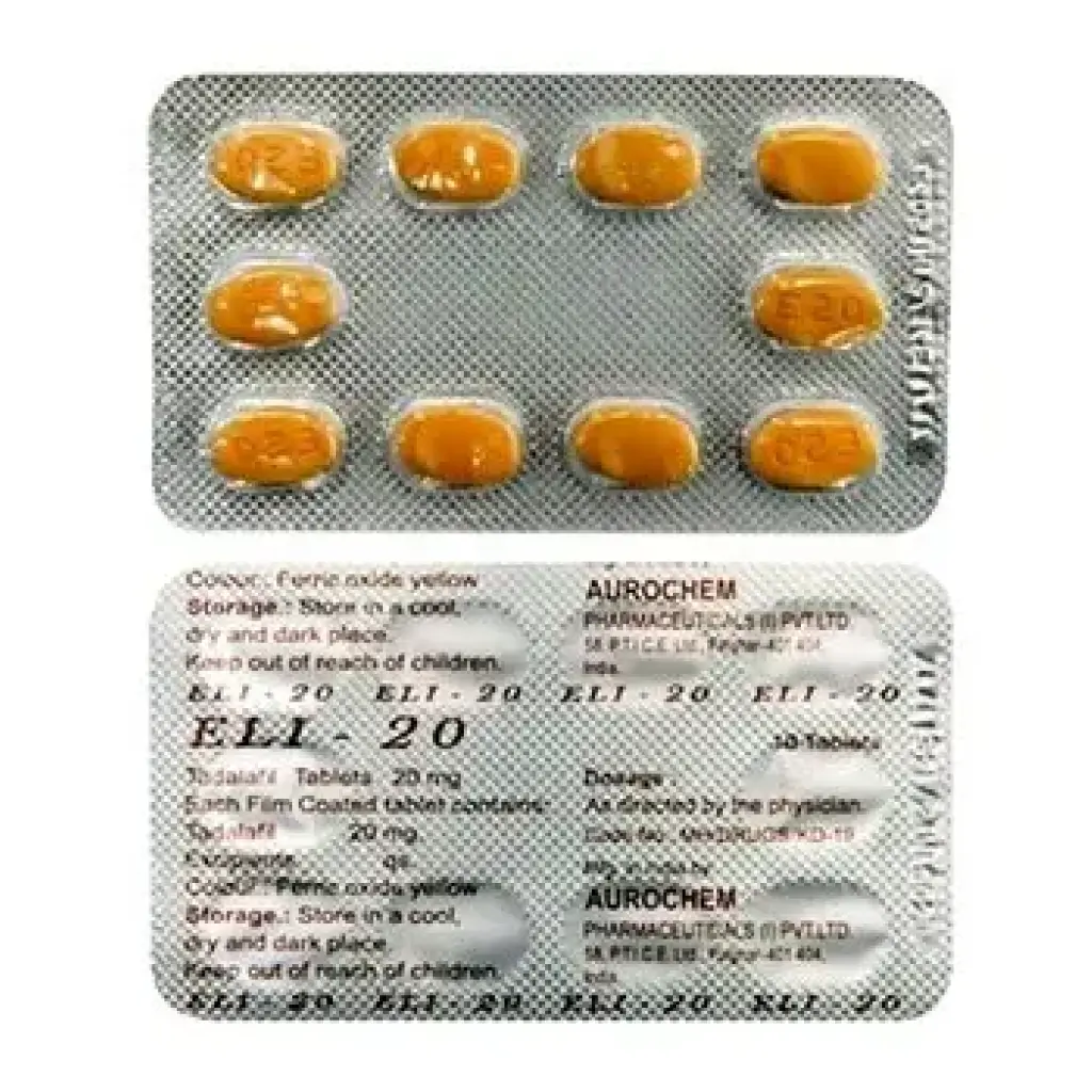 Eli 20 mg - Tadalafil - Aurochem Laboratories (I) Pvt. Ltd, India Eli 20 mg - Tadalafil - Aurochem Laboratories (I) Pvt. Ltd, India