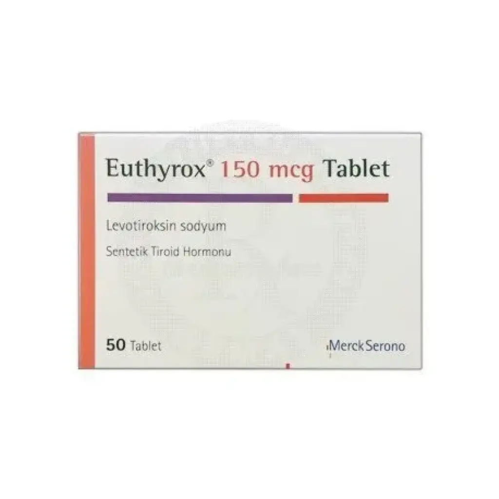 Euthyrox (T4) 150 mcg - Levothyroxine Sodium - Merck Serono Euthyrox (T4) 150 mcg - Levothyroxine Sodium - Merck Serono