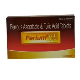 Ferium XT - Ferrous Ascorbate (Iron),Folic Acid IP (Vitamin B9) - Emcure Pharmaceuticals Ltd.