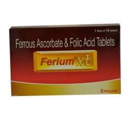 Ferium XT - Ferrous Ascorbate (Iron),Folic Acid IP (Vitamin B9) - Emcure Pharmaceuticals Ltd.