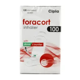 Foracort Inhaler 100 mcg - Budesonide,Formoterol - Cipla, India