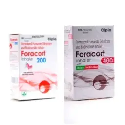 Foracort Inhaler 400 mcg - Budesonide,Formoterol - Cipla, India