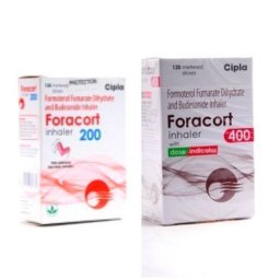 Foracort Inhaler 400 mcg - Budesonide,Formoterol - Cipla, India