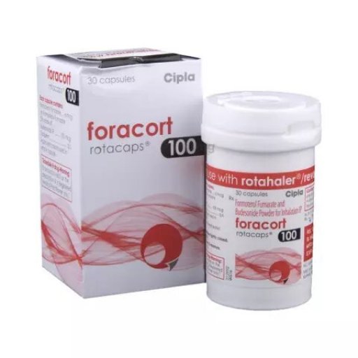 Foracort Rotacaps 100 mcg - Budesonide,Formoterol - Cipla, India