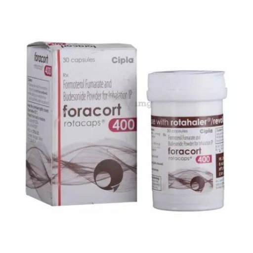 Foracort Rotacaps 400 mcg - Budesonide,Formoterol - Cipla, India