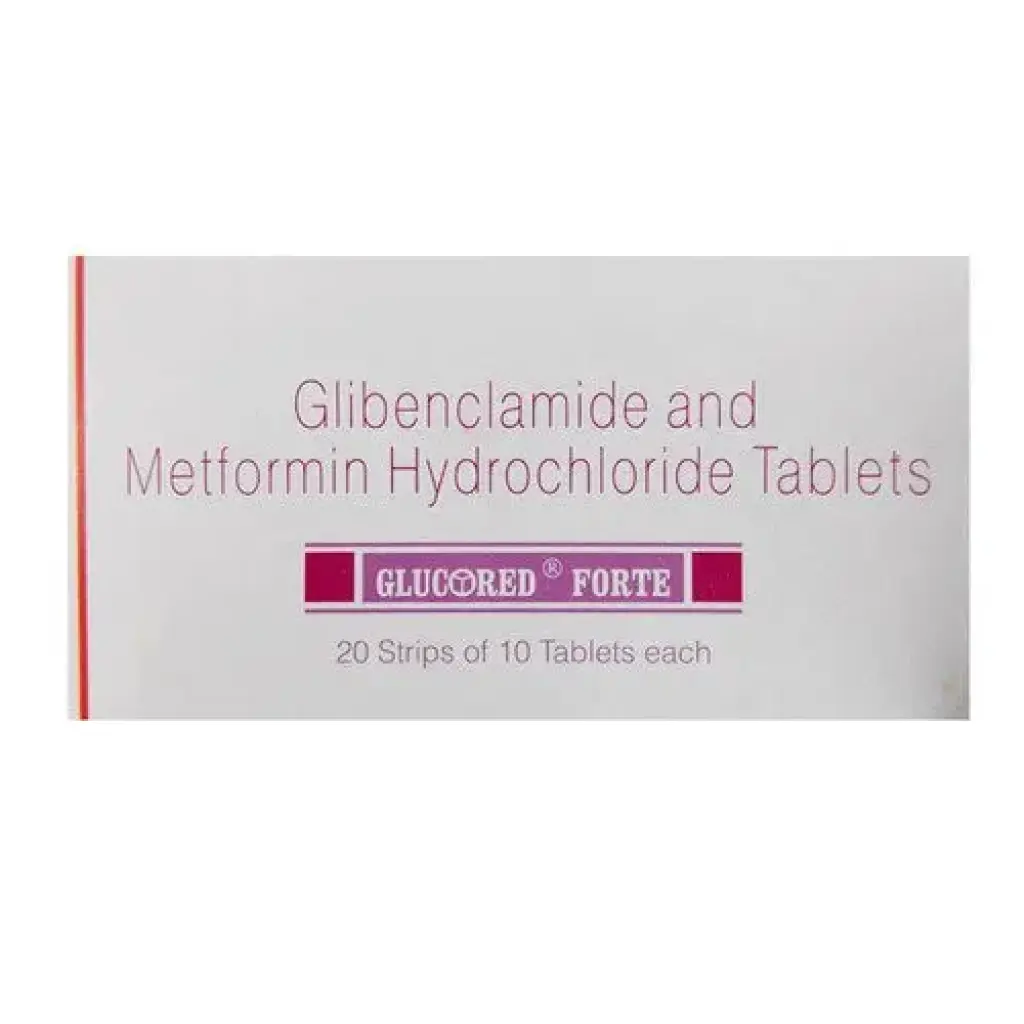 Glucored Forte - Glibenclamide,Metformin - Sun Pharma, India