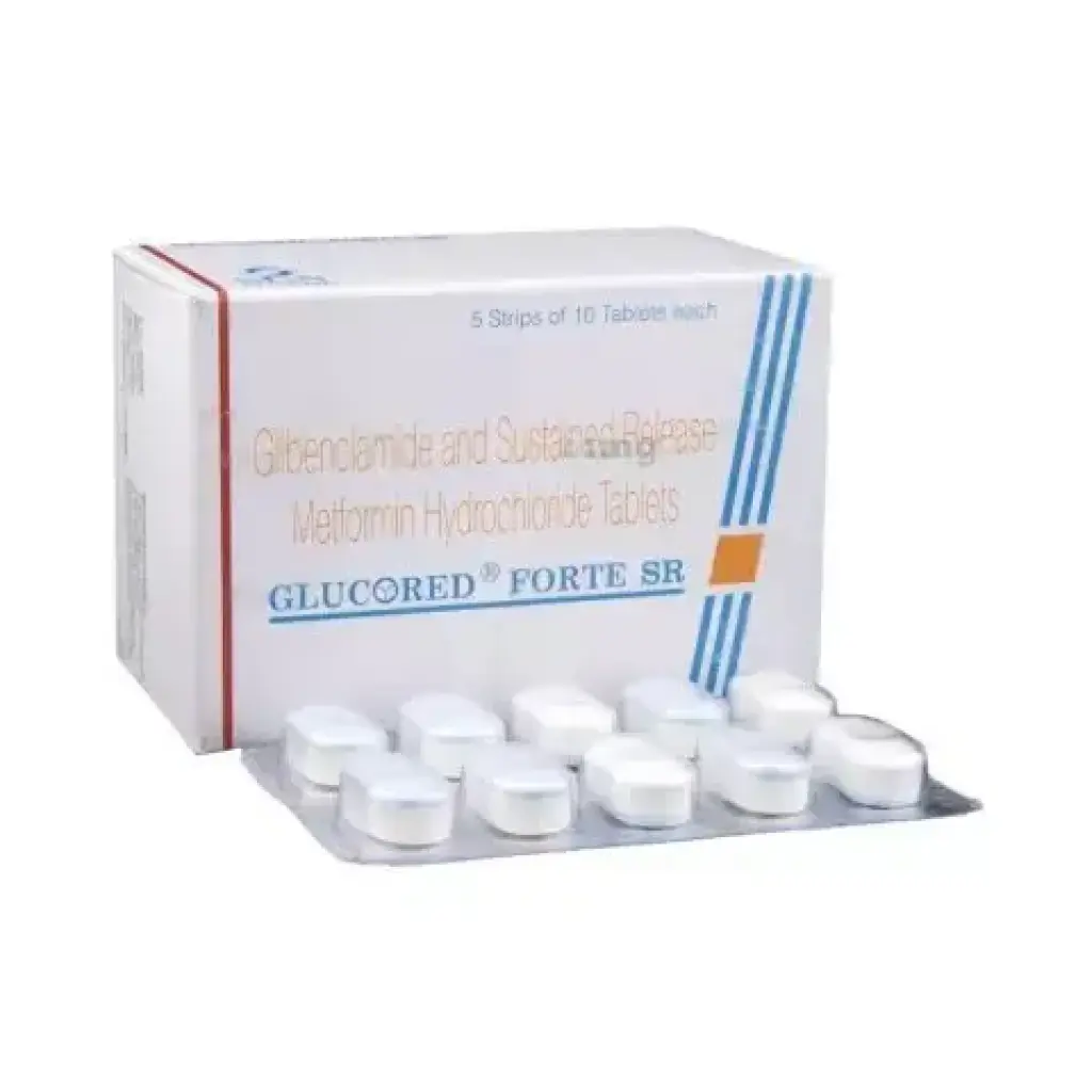 Glucored Forte SR - Glibenclamide,Metformin - Sun Pharma, India