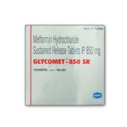 Glycomet 850 mg  - Metformin Hydrochloride - USV Limited, India