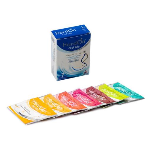 HardOn Oral Jelly Flavoured 100 mg - Sildenafil Citrate - Aurochem Laboratories (I) Pvt. Ltd, India