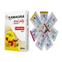 Kamagra Oral Jelly 7 sachets/box 100 mg - Sildenafil Citrate - Ajanta Pharma, India