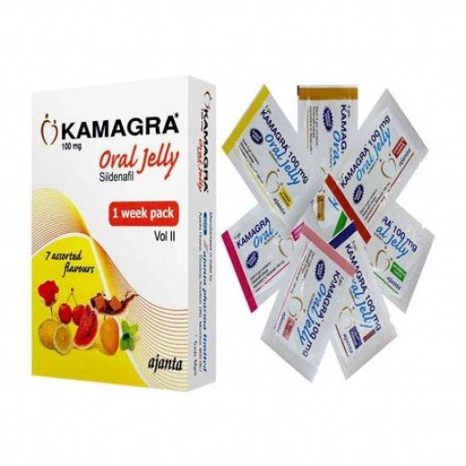 Kamagra Oral Jelly 7 sachets/box 100 mg - Sildenafil Citrate - Ajanta Pharma, India