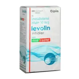 Levolin Inhaler 50 mcg - Levosalbutamol - Cipla, India