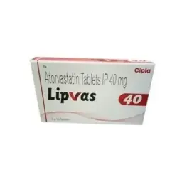 Lipvas 40 mg - Atorvastatin - Cipla, India