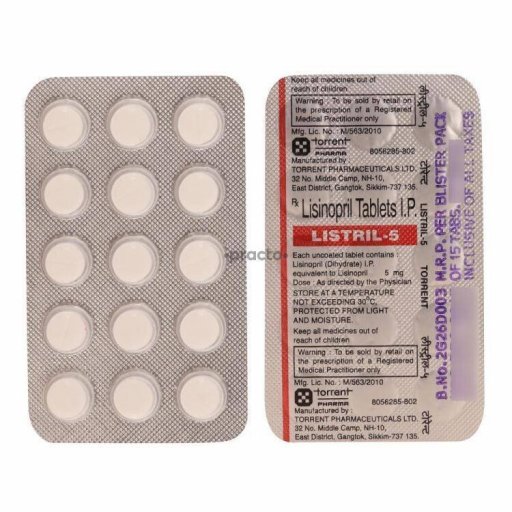 Listril 5 mg - Lisinopril - Torrent Pharma