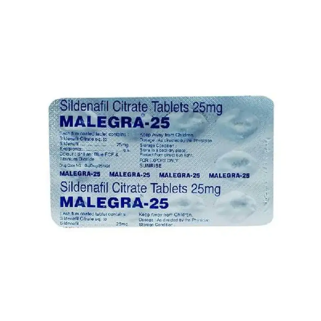Malegra 25 mg - Sildenafil Citrate - Sunrise Remedies