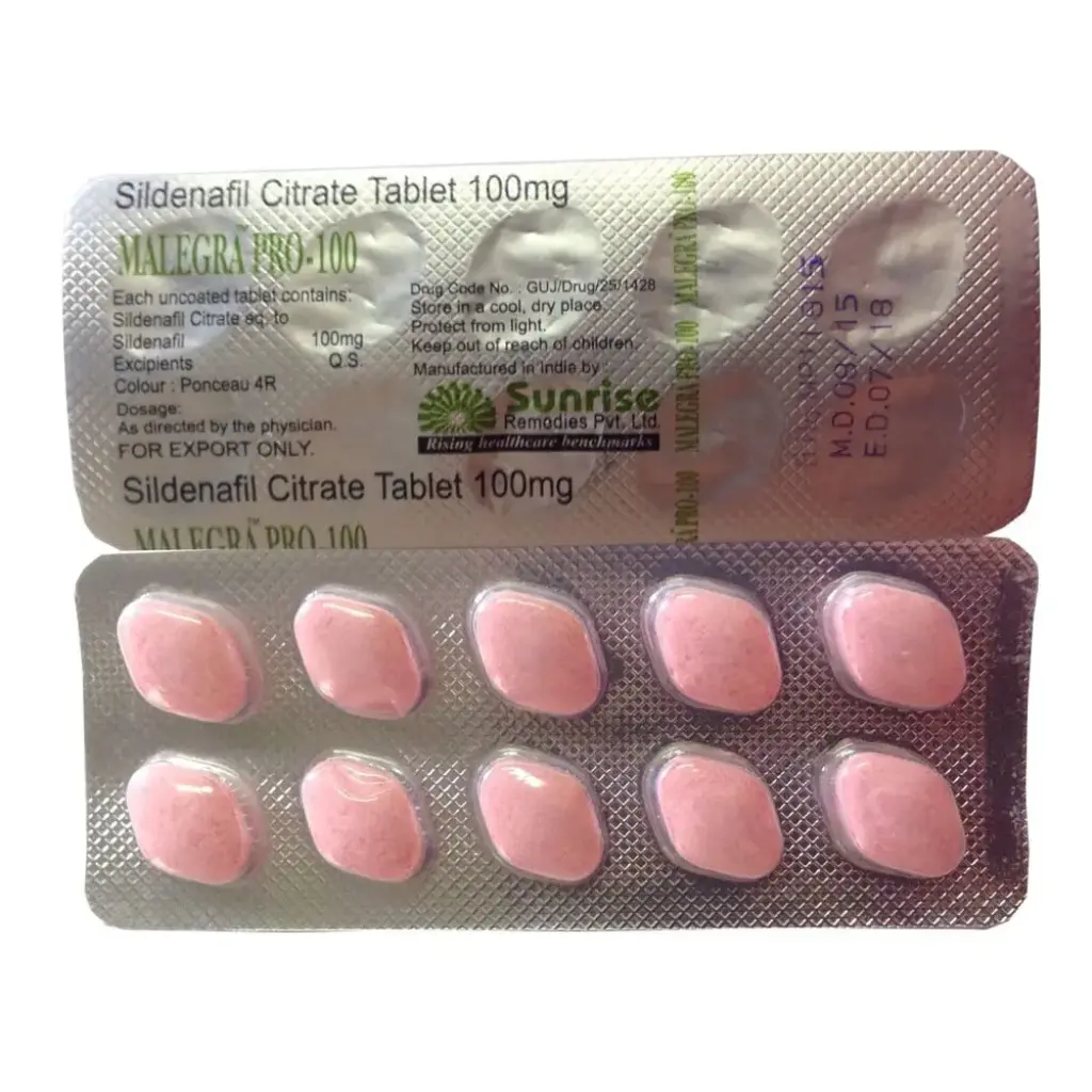 Malegra Pro 100 mg - Sildenafil Citrate - Sunrise Remedies