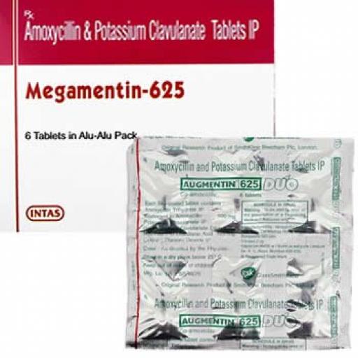 Megamentin 625 mg - Amoxicillin,Pottasium Clavulanate - Intas Pharmaceuticals Ltd.