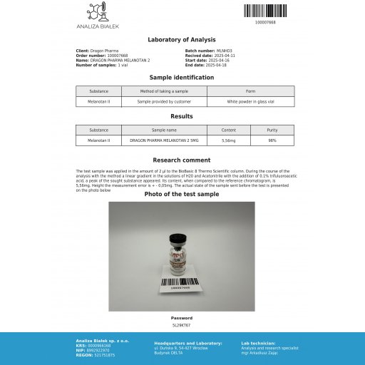 Melanotan 2 5mg - Melanotan - Dragon Pharma, Europe