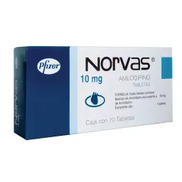 Norvas 10 mg - Amlodipine - Pfizer