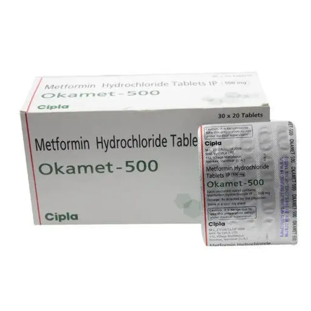 Okamet 500 mg - Metformin Hydrochloride - Cipla, India