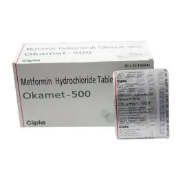 Okamet 500 mg - Metformin Hydrochloride - Cipla, India