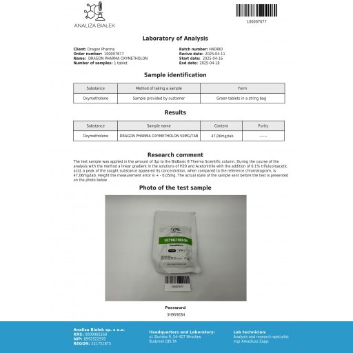 Oxymetholon - Oxymetholone - Dragon Pharma, Europe