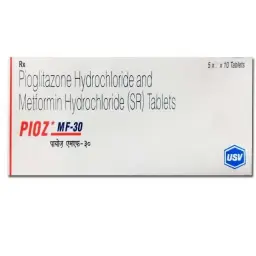 Pioz MF 15/ 500 mg - Pioglitazone,Metformin Hydrochloride - USV Limited, India