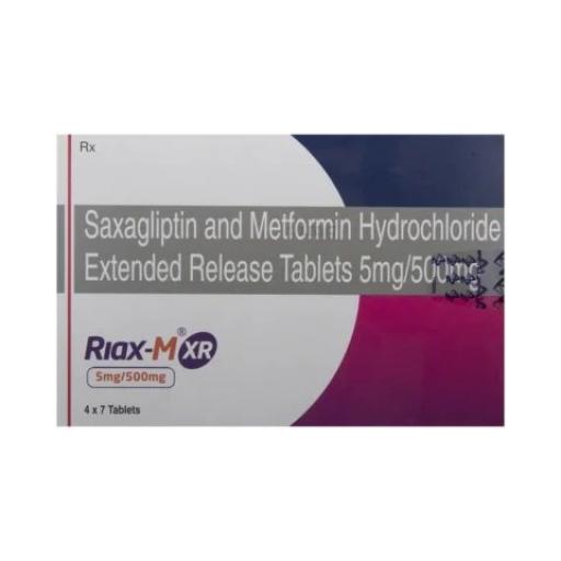 Riax-M XR 5/ 500 mg - Saxagliptin,Metformin - Dr. Reddy`s